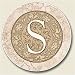 Kitchen & Housewares : AutoCoaster ~ Monogram initial S ~ Tile Drink Coaster for car cupholder - code 588