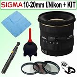 510NBo6fFoL. SL160  Sigma 10 20mm f/4 5.6 EX DC HSM Lens for Nikon Digital SLR Cameras + Accessory Kit