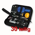 30-tlg. Uhrmacherwerkzeug Uhr Reparatur-Set Uhrwerkzeug mit Tasche