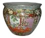 Rose medallion fishbowl / planter - 18"D