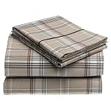 Nautica Compass Plaid Khaki Twin Flat Sheet Rigger