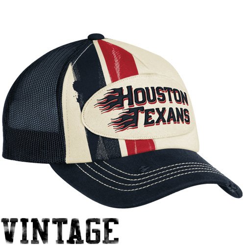 Reebok Houston Texans Natural-Navy Blue Broiler Adjustable Trucker Hat