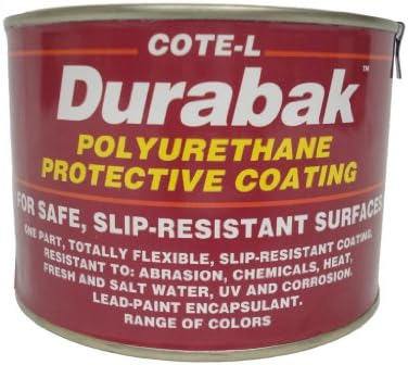 Durabak Original (for Indoors), Smooth Version - Non Slip Coating, Bedliner, Deck Paint for All Boats - Many Colors to Choose from! - Dark Blue - Quart