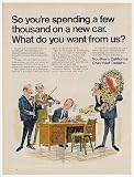 1968 Southern California Chevy Dealers Flower Violin Print Ad