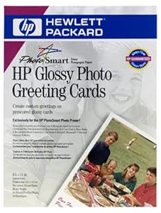 Amazon.com : Hewlett Packard C6006A Glossy Photo Greeting Cards : Half ...