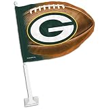 Packers WinCraft Football-Shaped Car Flag