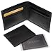 GENUINE BUXTON BLACK DOUBLE STITCHED LEATHER MENS BIFOLD WALLET WITH REMOVABLE SEPARA...