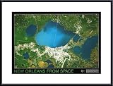 New Orleans From Space, Framed Art Print