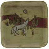 8.5 MARA Collectible Stoneware LUNCH Salad APPETIZER Square PLATE Desert WOLF Design