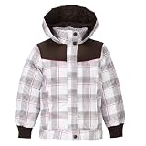 Girls' Cherokee Plaid Puffer Jacket - Cream