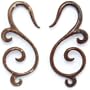 Pair of Coconut Shell Fancy Spirals: 12g