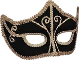 Mens Half Style Black Venetian Mask
