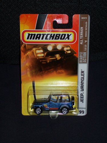 Matchbox 2008 99 All Terrain Series # 12 of 13 Blue Jeep Wrangler