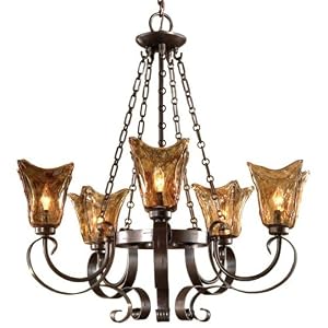 Venice 5 - light Chandelier, 5-LIGHT, OIL RBBD BRONZE by Home Decorators Collection