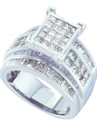 2.70CTW PRINCESS DIAMOND LADIES INVISIBLE RING