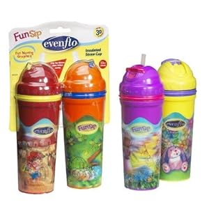 Evenflo FunSip Insulated Straw Cup - 2 pk