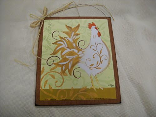 Gallo Tan Rooster Farm French Decor Wooden Wall Art Sign
