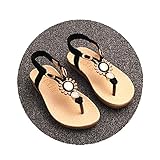 Candykids 子供　女の子　女児　サンダル 花 ビーチサンダルフラワー ローウェッジ フラット ぺたんこ カジュアル リゾート フラット ぺたんこ カジュアル リゾート (サイズ21cm, ブラ