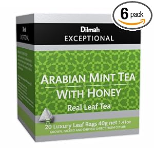 Dilmah Exceptional Leaf Tbag Arabian Mint With Honey, 1.41-Ounces Boxes (Pack of 6) $6.83 + Free Shipping