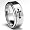 Stainless Steel Cross Spinner Ring with Laser Etched Design size 8