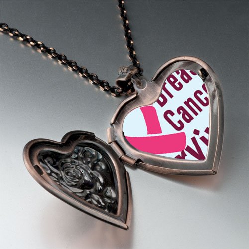 Breast Cancer Survivor Pink Pendant Necklace