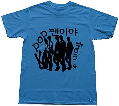 Hoxsin RoyalBlue Men's Kpop Fan China Hot O-Neck Shirts US Size M