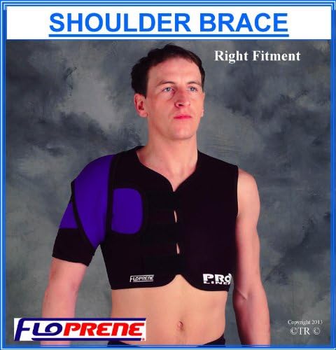 Floprene Single Shoulder Brace - Black - X.Small-Left Hand