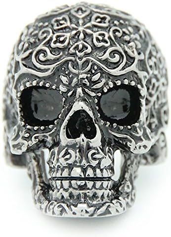 Filigree Skull Ring, Black (6)