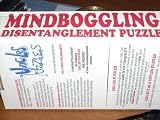 The CHALLENGER Disentanglement Puzzle - Difficulty Level: SEVERE - Object: Remove Floatng Ring. Made from high quality, durable stel. Solution Included, but no fair consulting it until ... Designed by UNCLE'S PUZZLES to mystify, baffle, confuse & amuse, presenting a problem to be solved by ingenuity & patient effort. Made in USA.