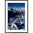 Gondoro Glacier from Gondoro Peak in Karakoram Range, Pakistan Framed Photographic Poster Print by Grant Dixon, 24x34