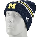adidas Michigan Wolverines Navy Blue Watch Cuffed Knit Beanie