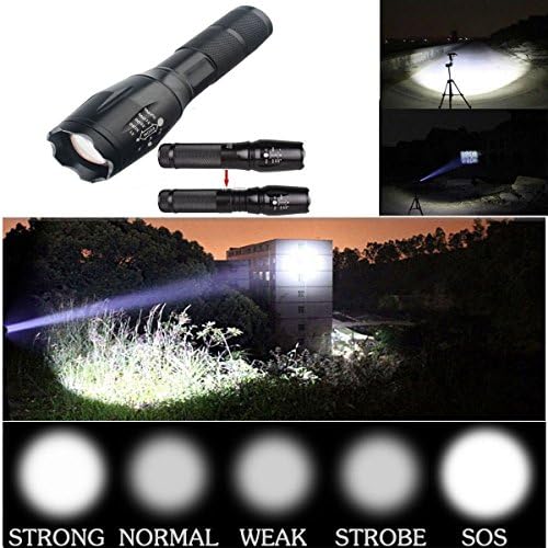 TT GOS 1000lm 5-mode Adjustable Cree Xm-l T6 LED 18650 Flashlight Torch