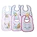 Baby Animal Design Meal Time Bibs (Pack of 3) (One Size) (Pink)