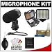 Nikon ME-1 Stereo Microphone for D4, D800, D7000, D5100, D3s, D300s, Coolpix P7100, 1 V1 Digital Cameras Supplied with Wind Screen and Soft Case + LED Video Light Kit + Nikon Cleaning Kit