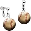 Sports Baseball Clip Earrings