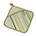 Le Creuset Square Pot Holder Green Stripe