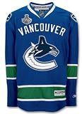 Vancouver Canucks Reebok Premier Home NHL Hockey Jersey w/ 2011 Stanley Cup Patch