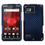 Motorola Droid Bionic/XT875 Protector Case Phone Cover - Racing Fiber Blue