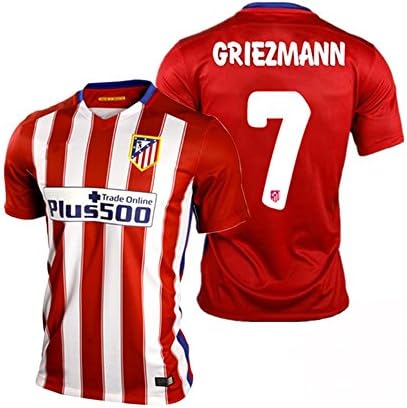 BGM SPORT Adult Football Soccer Jersey & Shorts (for 18Y-above 18Years Adult) (BGM Adult 005 Home 2015ATM # 7 GRIEZMANN, 68.9"-70.9"/L)