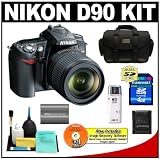 Nikon D90 Digital SLR Camera with 18-105mm AF-S DX VR Nikkor Lens [Outfit] + 4GB Card + EN-EL3e Battery + Case + Cameta Bonus Accessory Kit