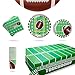 Football Theme Decoration Party Supplies Pack for 25 People, Includes 25 Dinner Plates, 25 Small Plates, 25Napkins, 25 Cups &1 Football Tablecloth- Perfect for Football Party Games or Birthday Party