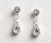 Diamante Tear Drop & Tiffany Earrings (E15)