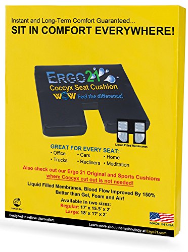 Ergo21 liquicell coccyx seat cushion - better than gel,…