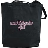 Canvas Tote Bag Black  Chick Girls Martiniquais  Martinique Country
