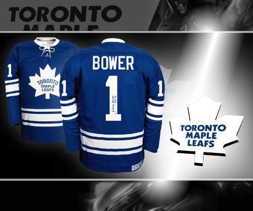 Johnny Bower Toronto Maple Leafs Autographed Jersey