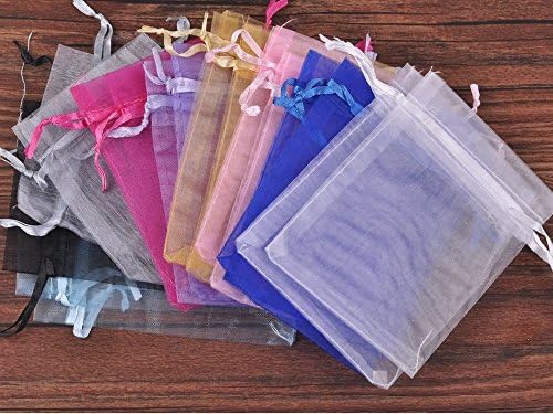 Ainest 100pcs 7x9 9x12 10x15 Organza Gauze Jewelry Party Wedding Supply Gift Small Bags 1015cm