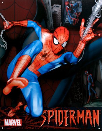  Marvel - Spiderman Tin Sign 12.5"W x 16"H , 13x16