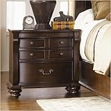 MagnussenB1716 Emerson Hazelnut Finish Wood 2 Drawer Nightstand