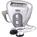 August HPC610S Podom�tre multifonction avec radio FM, compteur de pas, calculateur de distance / calories avec insertion de poids personnel, param�tres de foul�e et montre num�rique - Couleur argent .