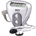 August HPC610S Podom�tre multifonction avec radio FM, compteur de pas, calculateur de distance / calories avec insertion de poids personnel, param�tres de foul�e et montre num�rique - Couleur argent .